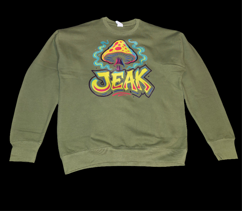 Military green jeak crewneck