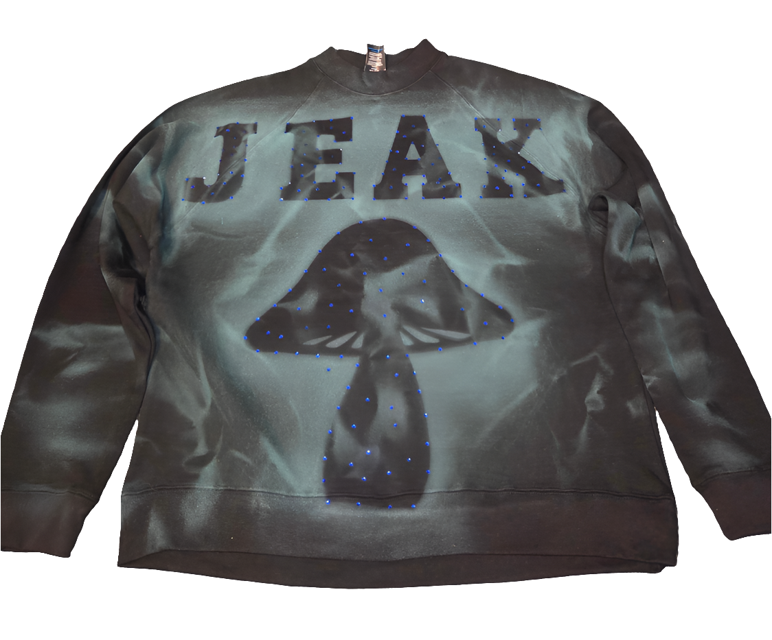 JEAK BIG FACE  Minty-Blue crewneck